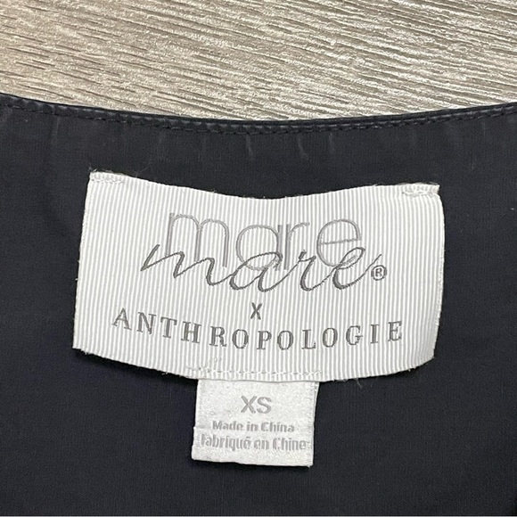 Anthropologie x Mare Mare Henrietta Lace Up Button up Tunic Top Black Size XS - Picture 8 of 11